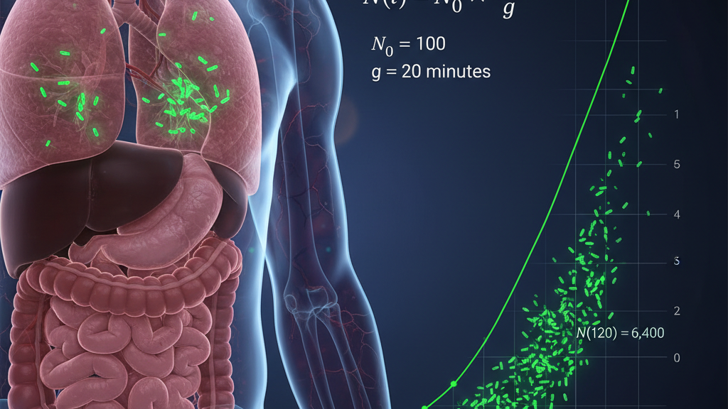 คณิตศาสตร์กับการเติบโตของเชื้อโรคในร่างกาย: เมื่อผู้บุกรุกทวีคูณ